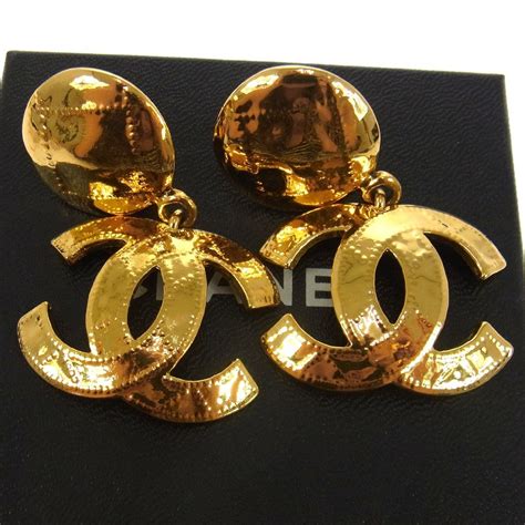 chanel clip on earrings uk|Chanel clip on earrings vintage.